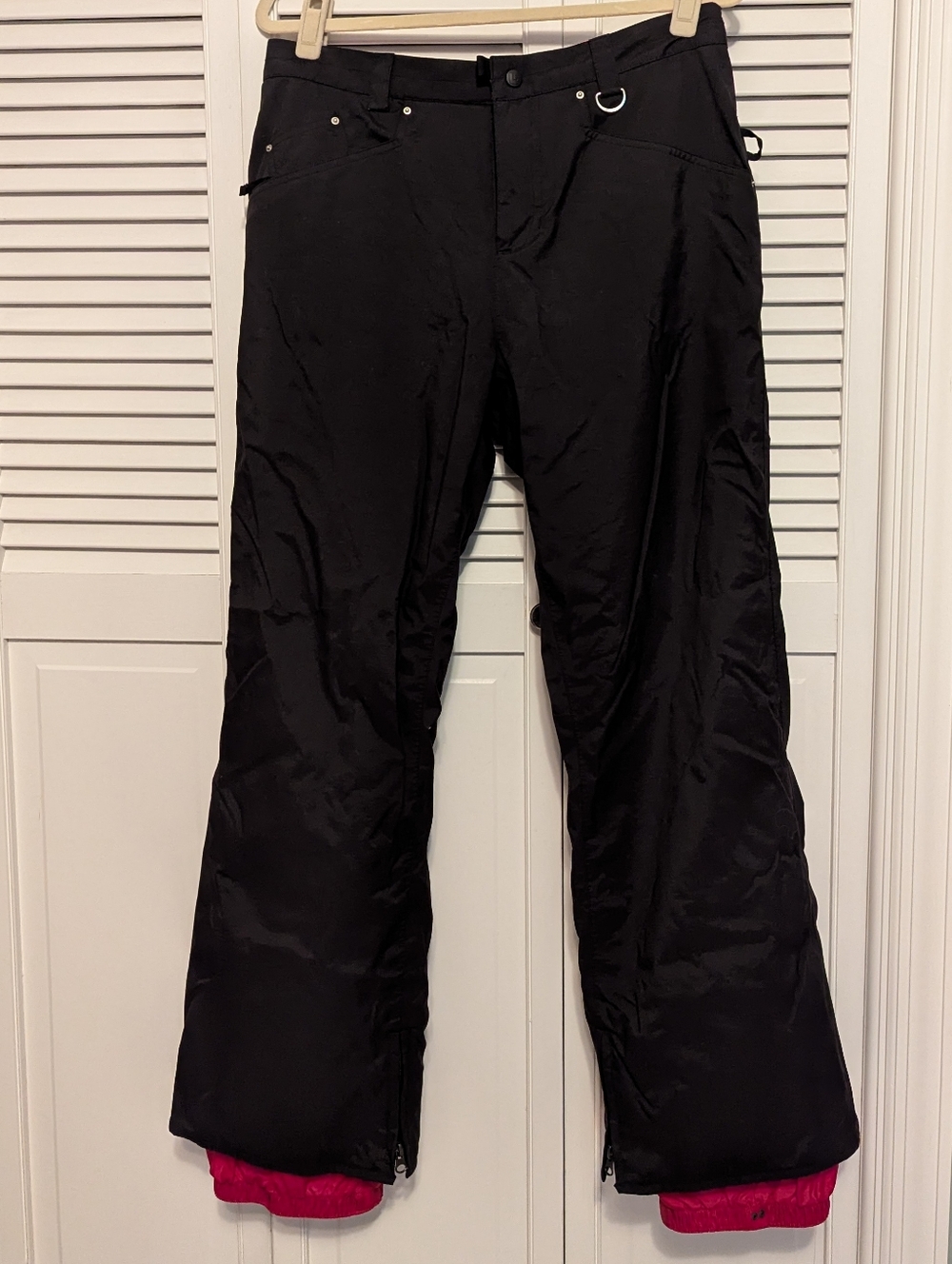 Burton Black Adjustable Waist Snow Pants with Pink Accent